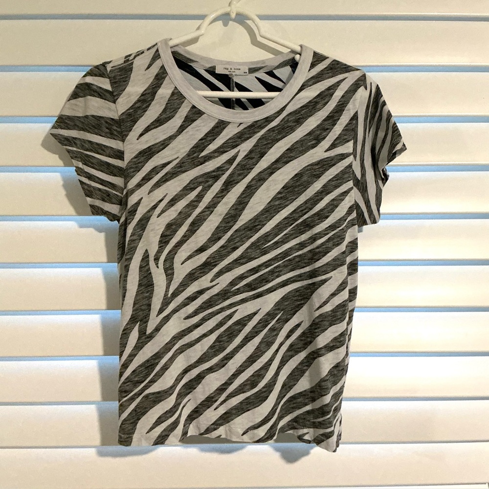 SALE TODAY rag & bone Zebra Print T-Shirt Top Medium